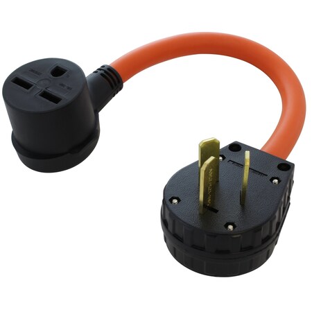 Ac Works Plug Adapter, STW, 6-30R, 10-50P, 1.5 ft., Orange S1050630-018
